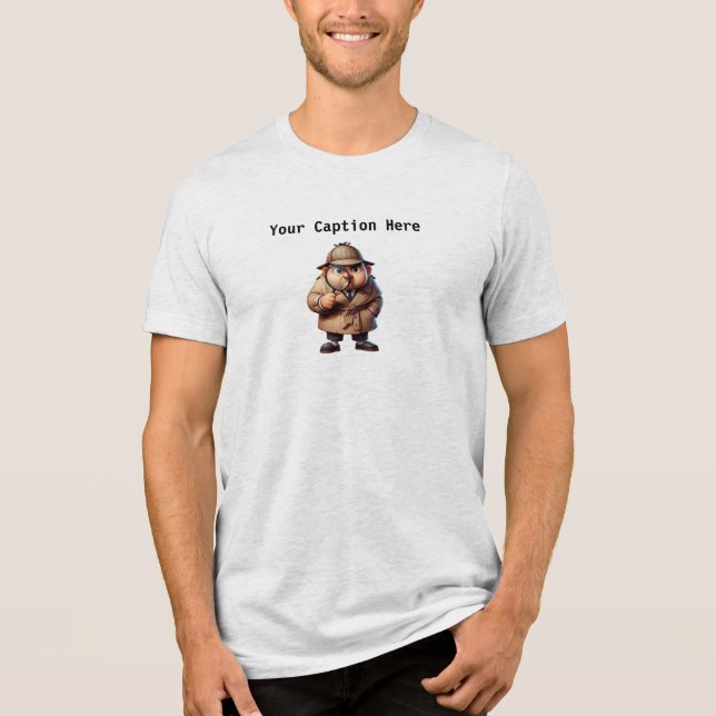 A 3D Amateur Detective Searching for Clues Tri-Blend Shirt (Front)