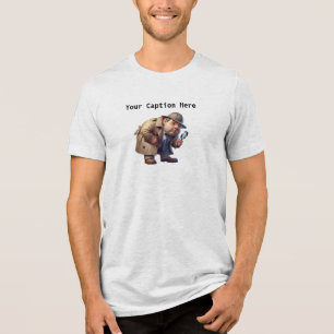 A 3D Amateur Detective Searching for Clues Tri-Blend Shirt