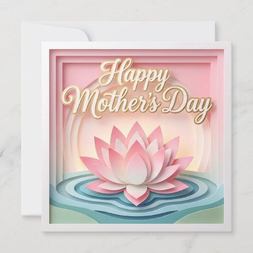 A 3D Papercut Mother's Day Card