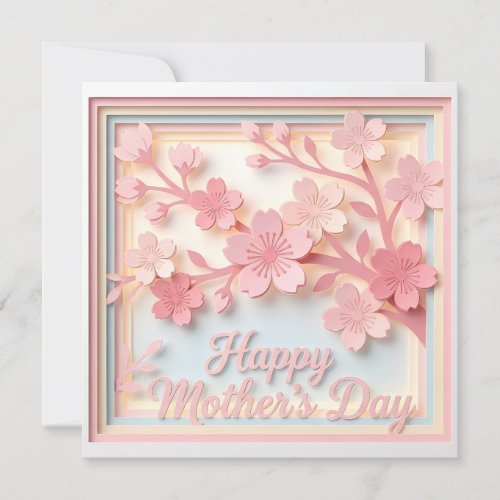 A 3D Papercut Mother's Day Card