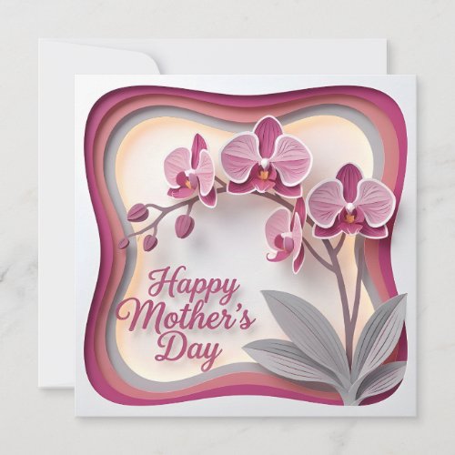 A 3D Papercut Mother's Day Card