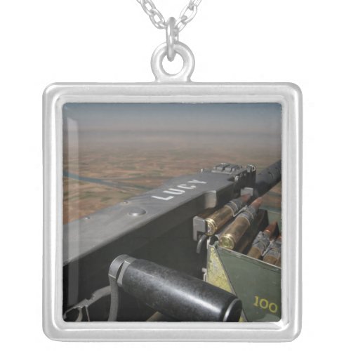 A 50 caliber machine gun silver plated necklace