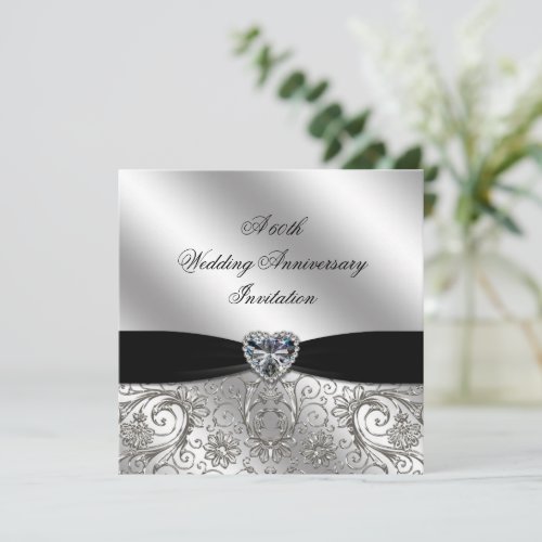 A 60th Diamond Wedding Anniversary Invite