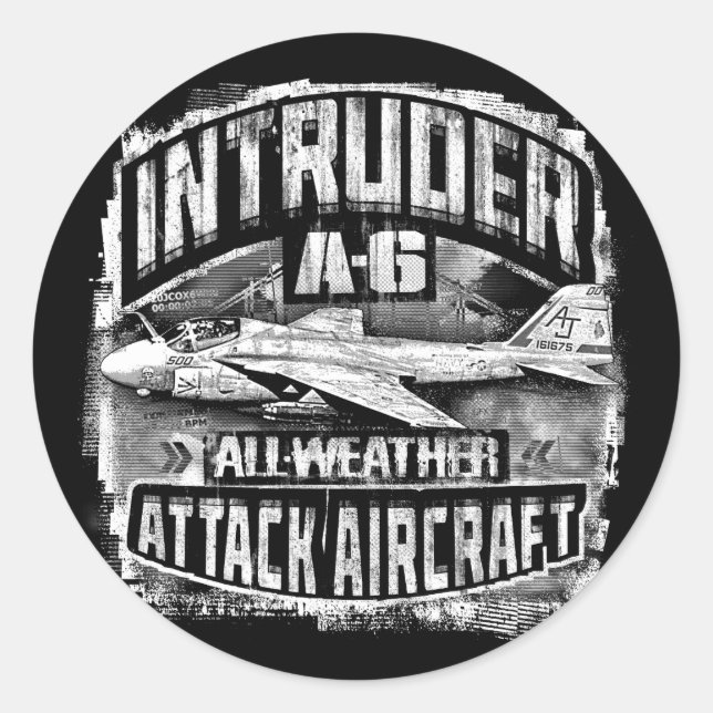 A-6 Intruder Classic Round Sticker Sticker (Front)