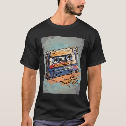 A 90s nostalgia cassette T_Shirt design