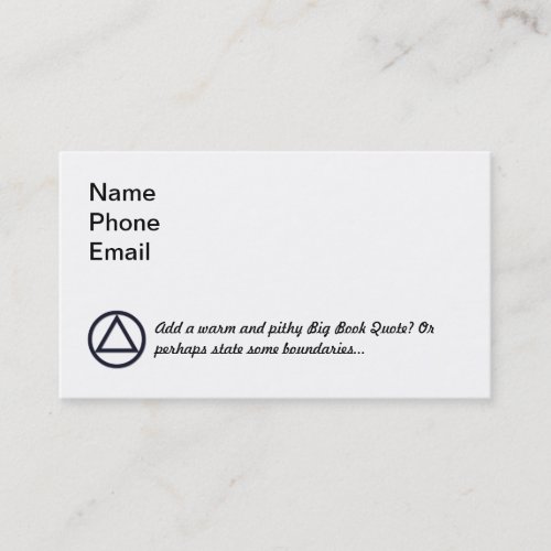 AA Symbol Business Card