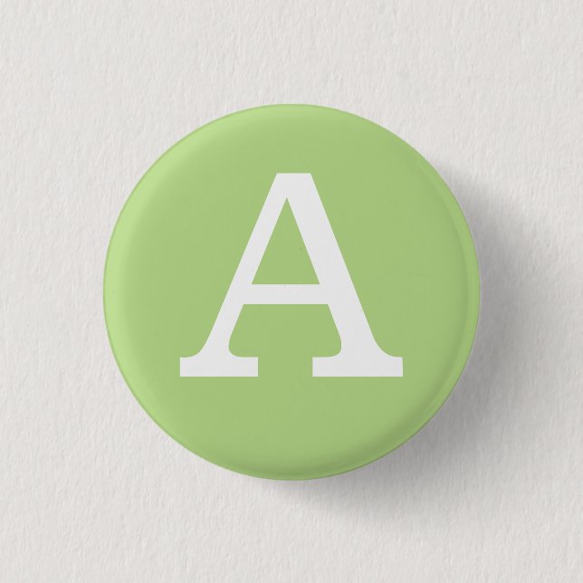 "A" Alphabet Collectible (#1) Button (Front)