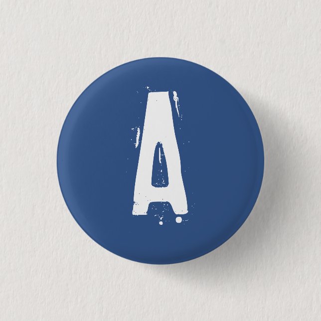 "A" Alphabet Collectible (#2) Button (Front)