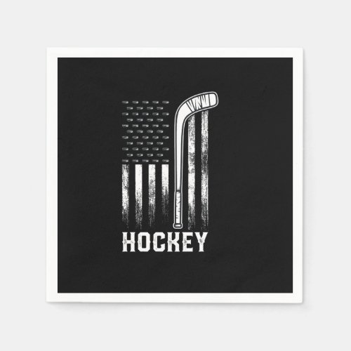 A american flag and a hockey napkins