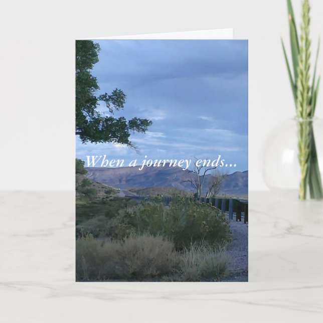 A Animal's Prayer - When a Journey Ends - Card (Front)