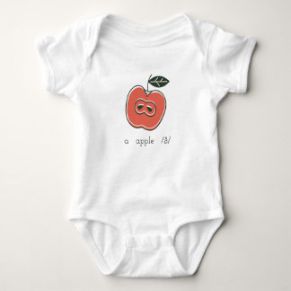 a  apple  /ă/  baby bodysuit