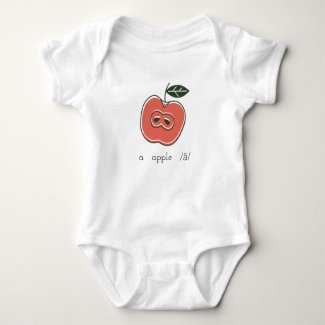 a apple /ă/ baby bodysuit