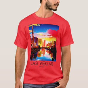 A Art Travel Print of Las Vegas Nevada US T-Shirt