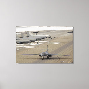 A B-1B Lancer arrives at Eielson Air Force Base Canvas Print