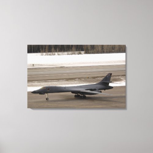 A B_1B Lancer performs a touch and go Canvas Print