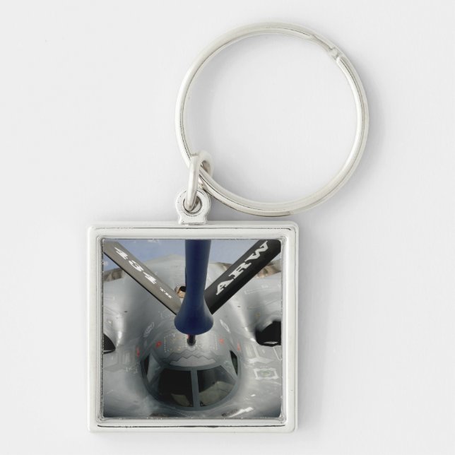 A B-2 Spirit aircraft getting in position Keychain (Front)