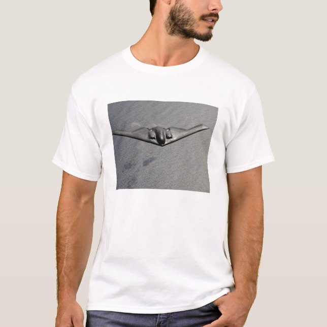 A B-2 Spirit flies over the Pacific Ocean T-Shirt (Front)