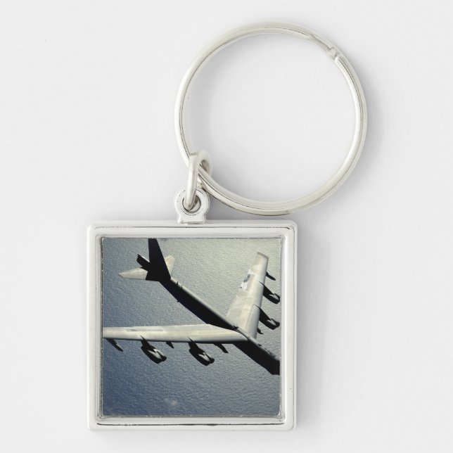 A B-52 Stratofortress in flight Keychain (Front)