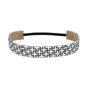 A b&w patterns made with 'plus' sign athletic headband