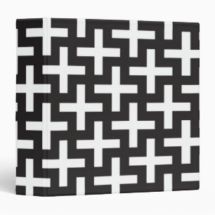 A b&w patterns made with 'plus' sign binder