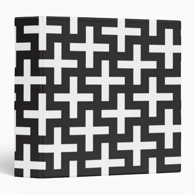 A b&w patterns made with 'plus' sign binder (Front/Spine)