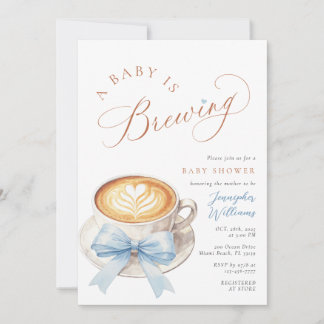 A Baby Boy Is Brewing Baby Shower Invitation
