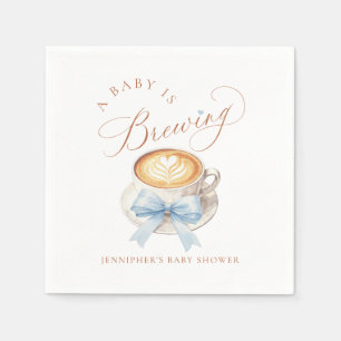 A Baby Boy Is Brewing Baby Shower Napkins