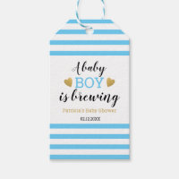 A Baby Boy Is Brewing Baby Shower  Thank You Gift Tags