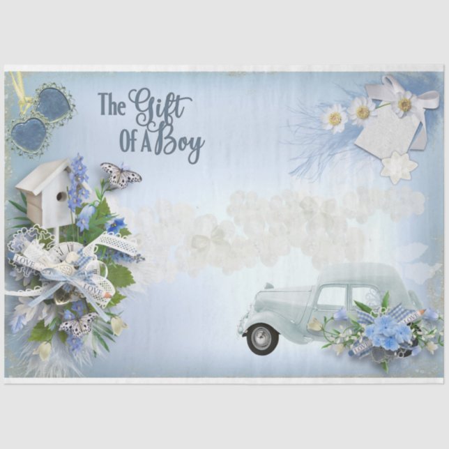 A Baby Boy Series Design 5 Tissue Paper (Front)