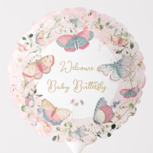 A Baby Butterfly Is On Her Way Baby Shower Balloon
