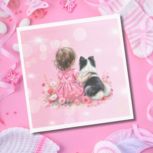 A Baby Girl and her Dog Baby Shower Let's Eat Cake