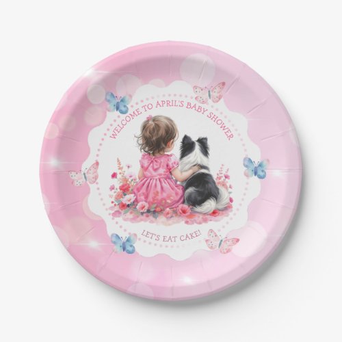 A Baby Girl and her Dog Baby Shower Let's Eat Cake
