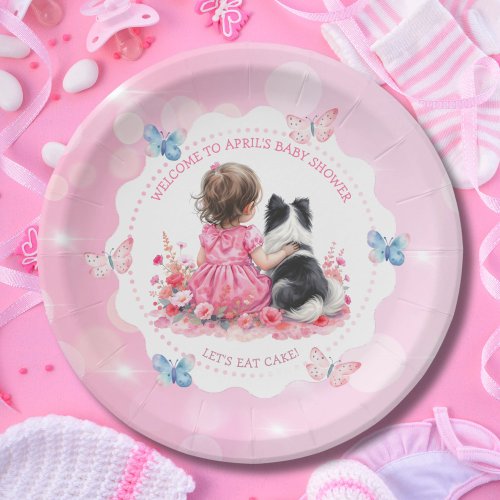 A Baby Girl and her Dog  Baby Shower 