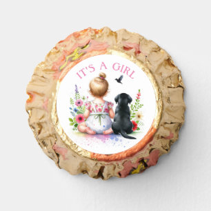 A Baby Girl and her Puppy It's a Girl Reese's Peanut Butter Cups