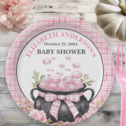 A Baby Girl Is Brewing Baby Shower Paper Plates