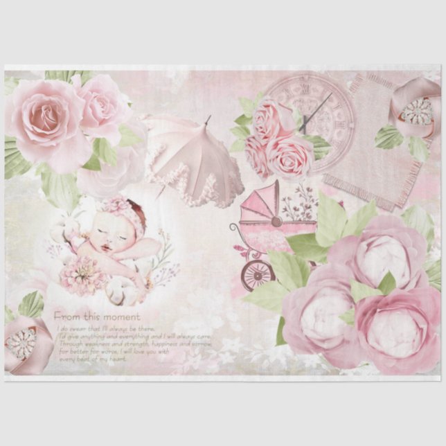 A Baby Girl Series Design 3 Tissue Paper (Front)