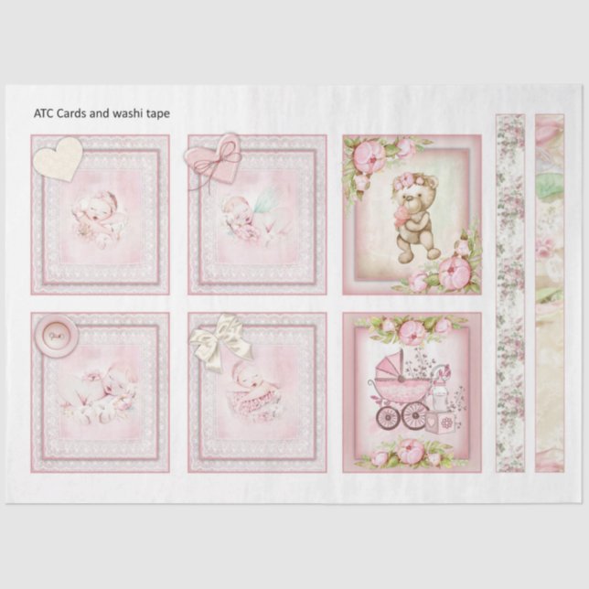 A Baby Girl Series Design 6 Tissue Paper (Front)
