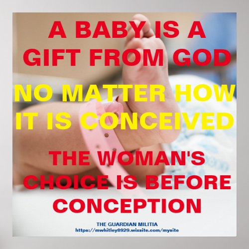 A Baby is a gift from GOD Poster