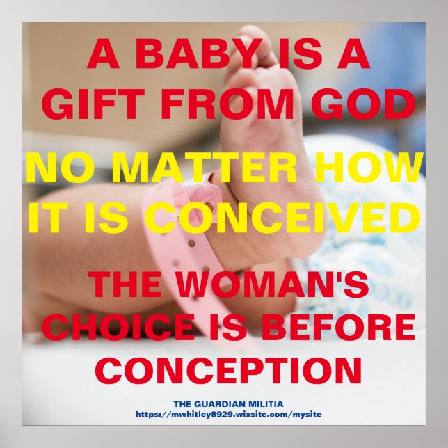 A Baby is a gift from GOD Poster (Front)