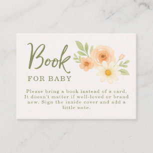 A Baby is Blooming Baby Shower  Enclosure Card