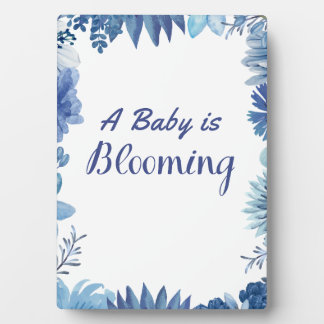 A Baby is Blooming for Shower or Sprinkle Plaque