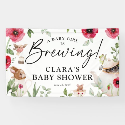 A Baby is Brewing Afternoon Tea Baby Shower Banner