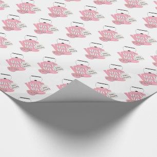 A Baby Is Brewing Baby Girl Shower Diaper Raffle Wrapping Paper
