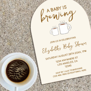 A Baby Is Brewing Baby Shower Acrylic Invitations