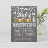 A Baby is Brewing Baby Shower BBQ Invitation (Standing Front)