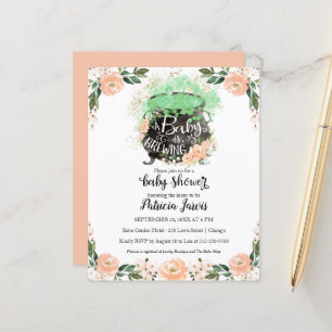 A Baby Is Brewing Baby Shower Budget Invitation