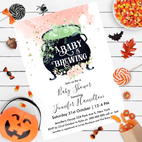 a baby is brewing Baby Shower Budget Invitation