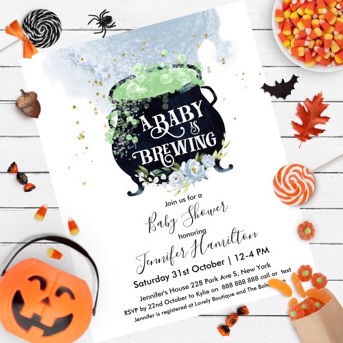 a baby is brewing Baby Shower Budget Invitation
