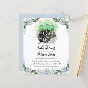 A Baby Is Brewing Baby Shower Budget Invitation
