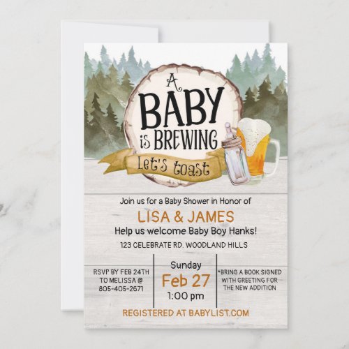 A Baby is Brewing Baby ShowerCo_Ed Baby Shower Invitation